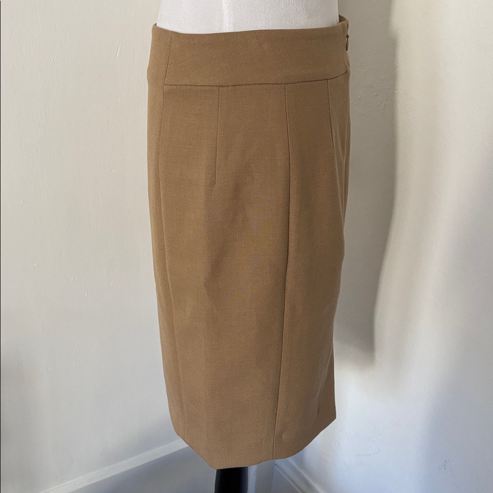 Loft Camel Pencil Skirt Size 4 - Picture 4 of 7